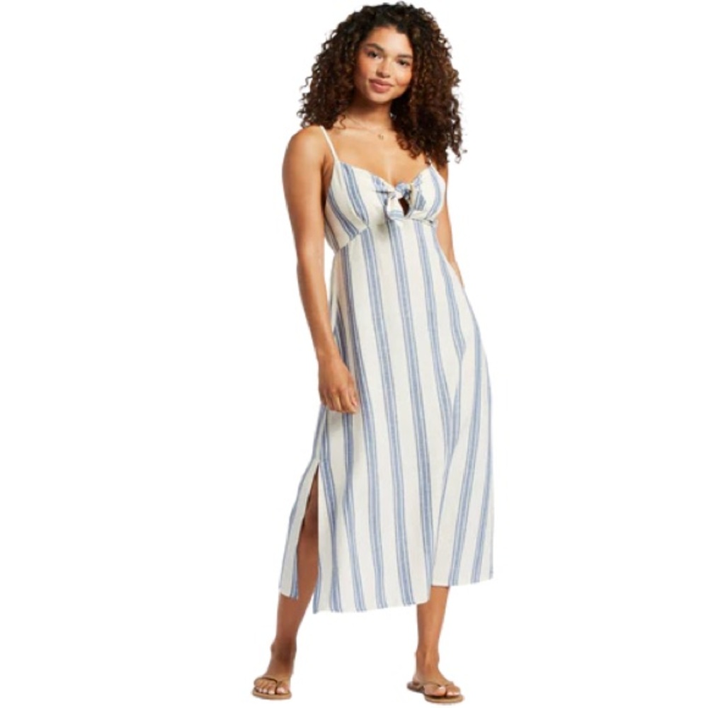 Roxy Navy and White Striped Dress